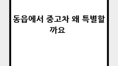 창원 동읍 중고차 안심 구매 꿀팁 🍯