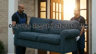 이사 비용, 확실하게 관리하는 방법!